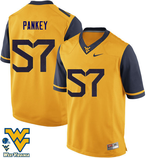 NCAA Men's Adam Pankey West Virginia Mountaineers Gold #57 Nike Stitched Football College Authentic Jersey IS23L14EW